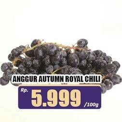 Promo Harga Anggur Autumn Royal Chili per 100 gr - Hari Hari
