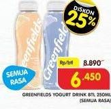 Promo Harga GREENFIELDS Yogurt Drink All Variants 250 ml - Superindo