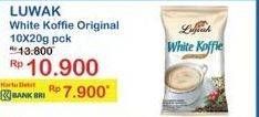 Promo Harga Luwak White Koffie Original per 10 sachet 20 gr - Indomaret