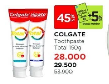 Promo Harga Colgate Toothpaste Total 150 gr - Watsons