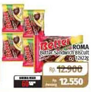 Promo Harga ROMA Better Sandwich 15 pcs - Lotte Grosir