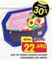Promo Harga AICE Sundae Alpukat Strawberry 800 ml - Superindo