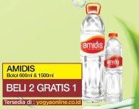 Promo Harga AMIDIS Air Mineral 600mL, 1500mL  - Yogya