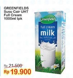 Promo Harga GREENFIELDS Fresh Milk Full Cream 1000 ml - Indomaret