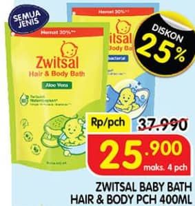 Promo Harga Zwitsal Natural Baby Bath 2 In 1 All Variants 400 ml - Superindo