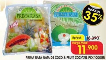 Promo Harga Prima Rasa Nata De Coco & Fruit Cocktail Pck 1.000gr  - Superindo