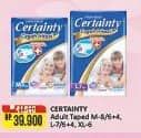 Promo Harga Certainty Adult Diapers L10, L7, M10, M8, XL6 6 pcs - Alfamart