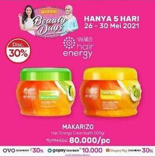Promo Harga MAKARIZO Hair Energy Fibertherapy Hair & Scalp Creambath 500 gr - Guardian