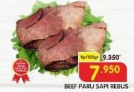 Promo Harga Paru Sapi Rebus per 100 gr - Superindo