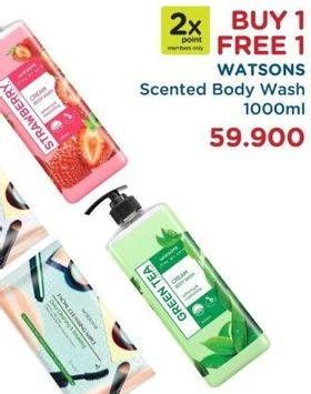 Promo Harga WATSONS Scented Body Wash 1 ltr - Watsons