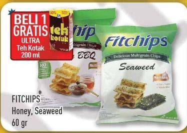 Promo Harga FITCHIPS Delicious Multigrain Chips Seaweed, Honey BBQ 60 gr - Hypermart