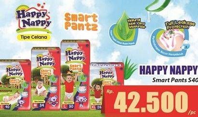 Promo Harga Happy Nappy Smart Pantz Diaper S40 40 pcs - Hari Hari