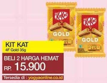 Promo Harga KIT KAT Chocolate 4 Fingers Gold 35 gr - Yogya