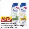 Promo Harga Head & Shoulders Shampoo Anti-Hairfall, Cool Menthol, Lemon Fresh 300 ml - Alfamart