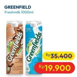 Promo Harga Greenfields Fresh Milk 1000 ml - Hypermart