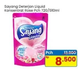 Promo Harga Sayang Liquid Detergent Rose 510 ml - Indomaret