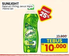 Promo Harga Sunlight Pencuci Piring Jeruk Nipis 100 750 ml - Indomaret