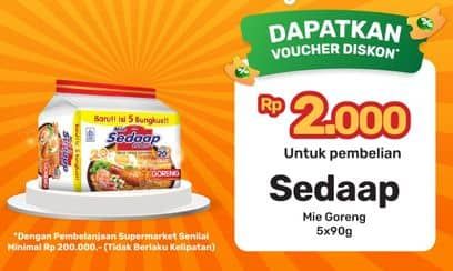 Promo Harga Sedaap Mie Goreng Original per 5 pcs 90 gr - Yogya