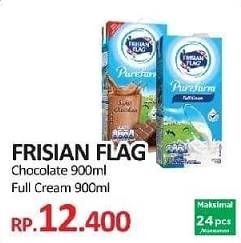 Promo Harga FRISIAN FLAG Susu UHT Purefarm Full Cream, Swiss Chocolate 900 ml - Yogya