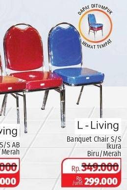 Promo Harga LIVING L Banquet Chair Ikura Biru, Merah  - Lotte Grosir