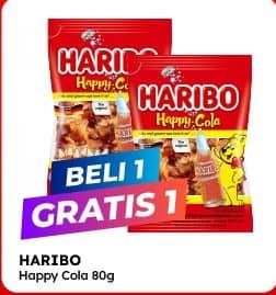 Promo Harga Haribo Candy Gummy Happy Cola 80 gr - Alfamart