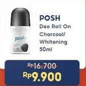 Promo Harga Posh Deo Roll On Whitening, Charcoal 50 ml - Indomaret