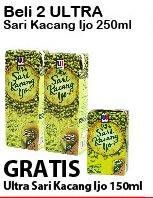 Promo Harga ULTRA Sari Kacang Ijo per 2 pcs 250 ml - Alfamart