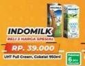 Promo Harga INDOMILK Susu UHT Full Cream Plain, Cokelat 950 ml - Yogya