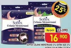 Promo Harga Softex Celana Menstruasi All Size, Extra Size, All Size Daun Sirih 2 pcs - Superindo