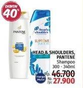Promo Harga HEAD & SHOULDERS/PANTENE Shampoo 300 - 340ml  - LotteMart