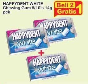 Promo Harga HAPPYDENT White Permen Karet per 2 pouch 14 gr - Indomaret
