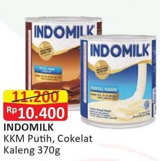 Promo Harga INDOMILK Susu Kental Manis Plain, Cokelat 370 gr - Alfamart