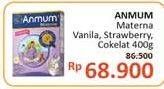 Promo Harga ANMUM Materna Vanilla Delight, Strawberry White Chocolate, Cokelat 400 gr - Alfamidi