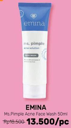 Promo Harga EMINA Ms Pimple Face Wash 50 ml - Guardian