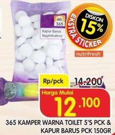 Promo Harga 365 Kamper Warna Toilet 5Pcs/Kapur Barus 150gr  - Superindo