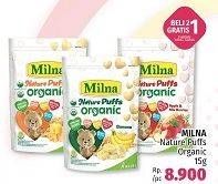 Promo Harga MILNA Nature Puffs Organic All Variants 15 gr - LotteMart