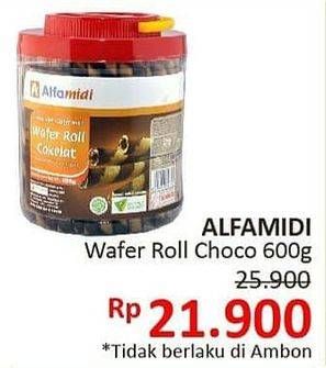Promo Harga ALFAMIDI Wafer Roll Cokelat 600 gr - Alfamidi