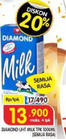 Promo Harga DIAMOND Milk UHT All Variants 1000 ml - Superindo