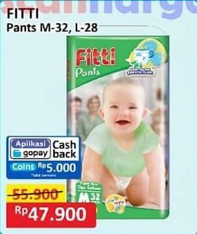 Promo Harga Fitti Pants L28, M32 28 pcs - Alfamart