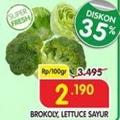 Promo Harga Brokoli/Lettuce Sayur  - Superindo