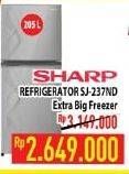 Promo Harga SHARP SJ-237ND | Refrigerator 205ltr  - Hypermart