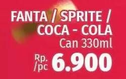 Promo Harga FANTA Minuman Soda/SPRITE Minuman Soda/COCA COLA Minuman Soda   - LotteMart