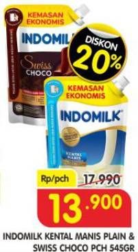 Promo Harga Indomilk Susu Kental Manis Cokelat, Plain 545 gr - Superindo
