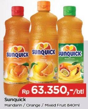Promo Harga SUNQUICK Minuman Sari Buah Mandarin, Orange, Mixed Fruits 840 ml - TIP TOP