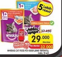 Promo Harga WHISKAS Adult Cat Food 85 gr - Superindo