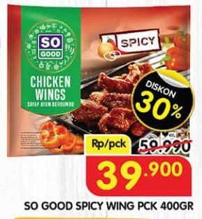 Promo Harga So Good Spicy Wing 400 gr - Superindo