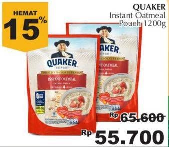 Promo Harga Quaker Oatmeal 1200 gr - Giant