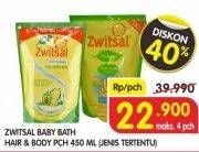 Promo Harga ZWITSAL Natural Baby Bath Hair Body, Jenis Tertentu 450 ml - Superindo