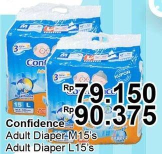 Promo Harga CONFIDENCE Adult Diapers Perekat L15  - TIP TOP