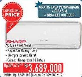 Promo Harga SHARP AH-A5VEY | AC 1/2PK  - Hypermart